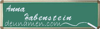 Anna Habenstein Visitenkarte